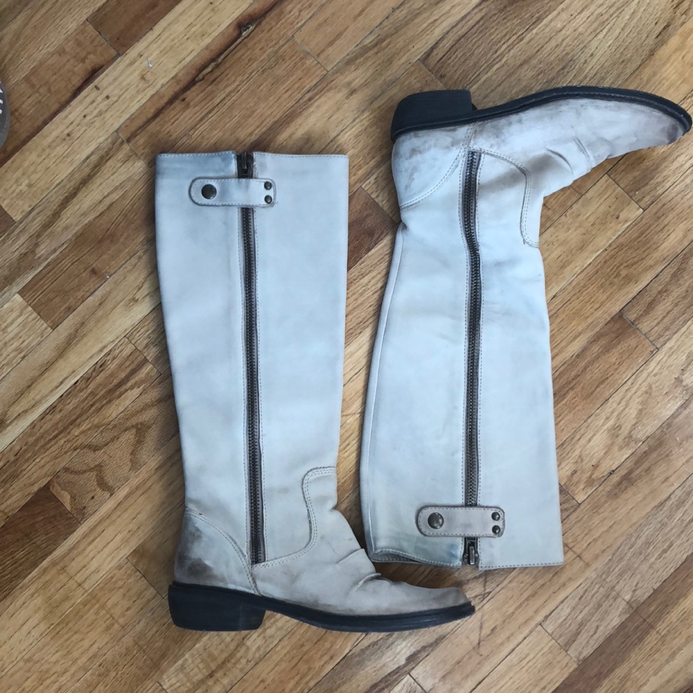 Leather riding boots